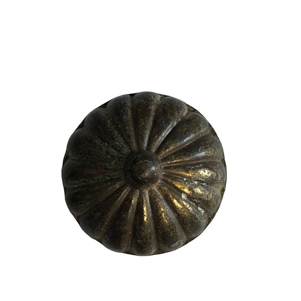 Vintage Round Drawer Door Pull Cabinet Knob Solid Brass French Country
